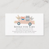 Woodland Animals Pink Car Book Request エンクロージャーカード (正面)