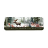 Woodland Animals Return Address Labels ラベル (正面)