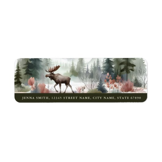 Woodland Animals Return Address Labels ラベル (正面)
