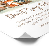 Woodland Animals Shower Don't Say Baby Sign ポスター (角)