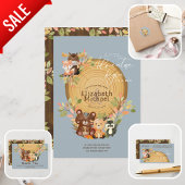 WOODLAND ANIMALS Thank You Baby Shower サンキューカード