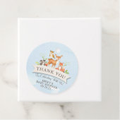 Woodland Animals Thank You Boy Blue Baby Shower フェイバータグ (インサイチュ)