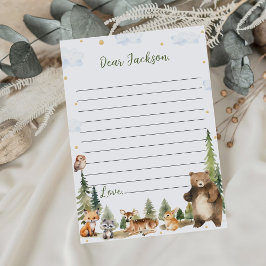 Woodland Animals Time Capsuleノートメッセージカード サンキューカード
