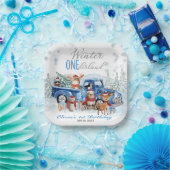 Woodland Animals Truck ONEderland 1st Birthday ペーパープレート (パーティー)