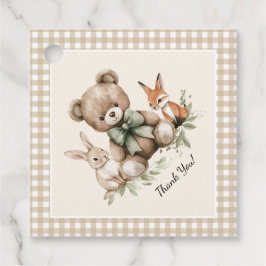 woodland Animals Watercolor Baby Shower Napkins フェイバータグ