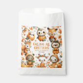 Woodland Animals Whimsical Autumn Kids' Birthday フェイバーバッグ (正面)