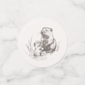 Woodland Animals Whimsical Winter Baby Shower コンフェッティ (スモール正面)