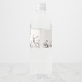 Woodland Animals Whimsical Winter Baby Shower ペットボトルラベル (裏面)