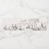 Woodland Animals Whimsical Winter Baby Shower ペットボトルラベル (シングルラベル)