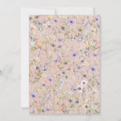 Woodland Animals Wildflower Twins Baby Shower 招待状 (裏面)