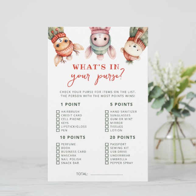 Woodland Animals Winter What is in Your P財布遊び (スタンド正面)