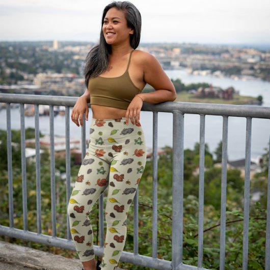 Woodland Autumn Pattern レギンス