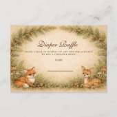 Woodland Baby Animals Diapper Raffle エンクロージャーカード (正面)