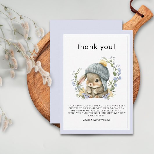 Woodland Baby Gender Neutral Thank You Card サンキューカード
