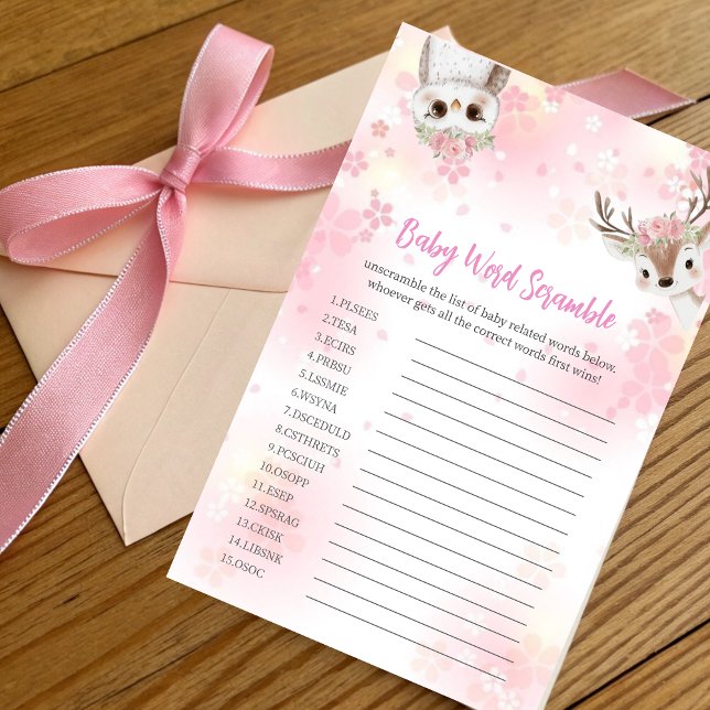 Woodland Baby Girl Word Scramble Game (クリエイターアップロード済み)