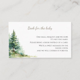 Woodland Baby Shower • Books for Baby Card 名刺
