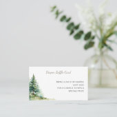 Woodland Baby Shower • Diaper Raffle Card 名刺 (スタンド正面)