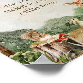 Woodland Baby Shower Diaper Raffle Poster ポスター (角)