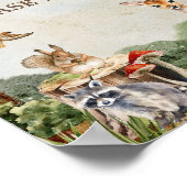 Woodland Baby Shower Food Table Poster ポスター (角)