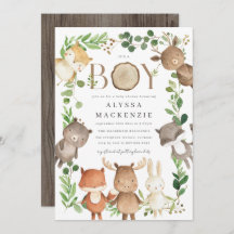 Woodland Baby Shower Invitation