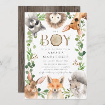 Woodland Baby Shower Invitation