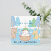 Woodland Baby Shower Invitation 招待状 (スタンド正面)