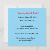 Woodland Baby Shower Invitation 招待状 (裏面)