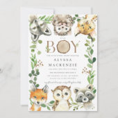 Woodland Baby Shower Invitation 招待状 (正面)