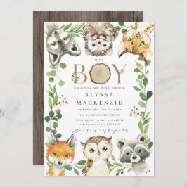 Woodland Baby Shower Invitation 招待状