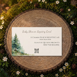 Woodland Baby Shower • Registry Card 名刺
