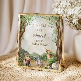 Woodland Baby Shower Treat Table Poster ポスター