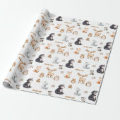 Woodland Baby Shower White Giftwrapping Paper ラッピングペーパー (アンロールド)