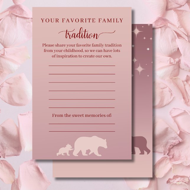 Woodland Bear Baby Shower Family Tradition Game (クリエイターアップロード済み)