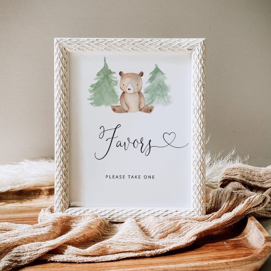 Woodland bear Favors ポスター