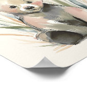 Woodland Bear Nursery Wall Art Print ポスター (角)