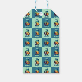 Woodland Bigfoot Sunset Happy Birthday Gift Tag ギフトタグ