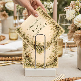 Woodland Birds Storybook Baby Shower スタンダードカクテルナプキン