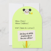 Woodland Birthday Invitation – Cute Opossum  招待状 (裏面)