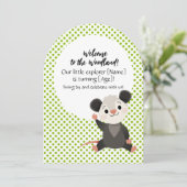 Woodland Birthday Invitation – Cute Opossum  招待状 (スタンド正面)