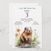 Woodland Birthday Wonder 招待状 (正面/裏面)