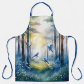 Woodland Bluebirds Scenic Forest エプロン (正面)