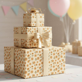 Woodland Boho Floral ラッピングペーパー