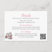Woodland Boho Rustic Owl Wedding Details エンクロージャーカード (正面)