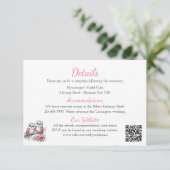 Woodland Boho Rustic Owl Wedding Details エンクロージャーカード (スタンド正面)