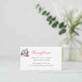 Woodland Boho Rustic Owl Wedding Reception エンクロージャーカード (スタンド正面)