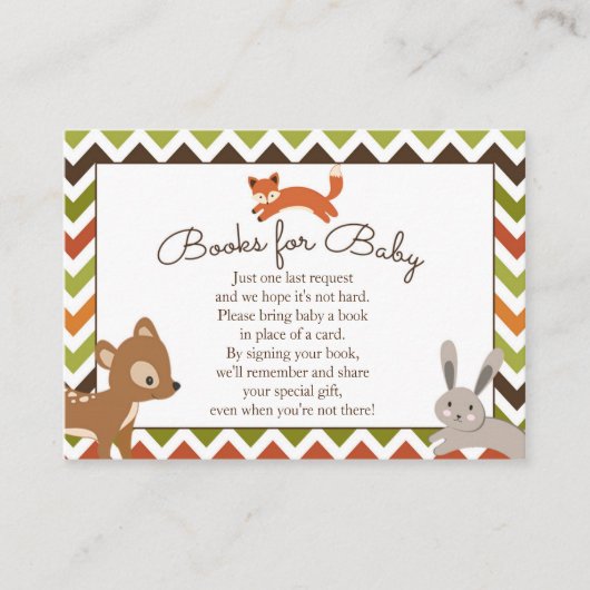 Woodland Books forベビー挿入 – Book Request エンクロージャーカード (正面)