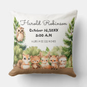 Woodland Boy誕生統計の発表 クッション (正面)