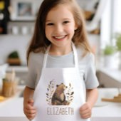 Woodland Brown Bear Cute Personalized 子供用エプロン