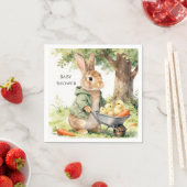 Woodland Bunny Baby Shower スタンダードカクテルナプキン (インサイチュ)