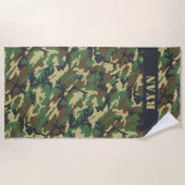 Woodland Camo ビーチタオル (正面)
